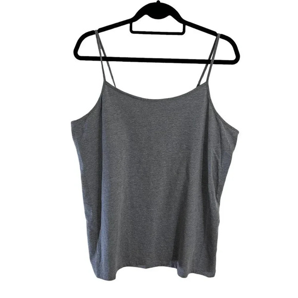 Time and Tru Gray Camisole Plus Size XXXL Plain Basic Neutral Spaghetti Straps - Picture 1 of 3